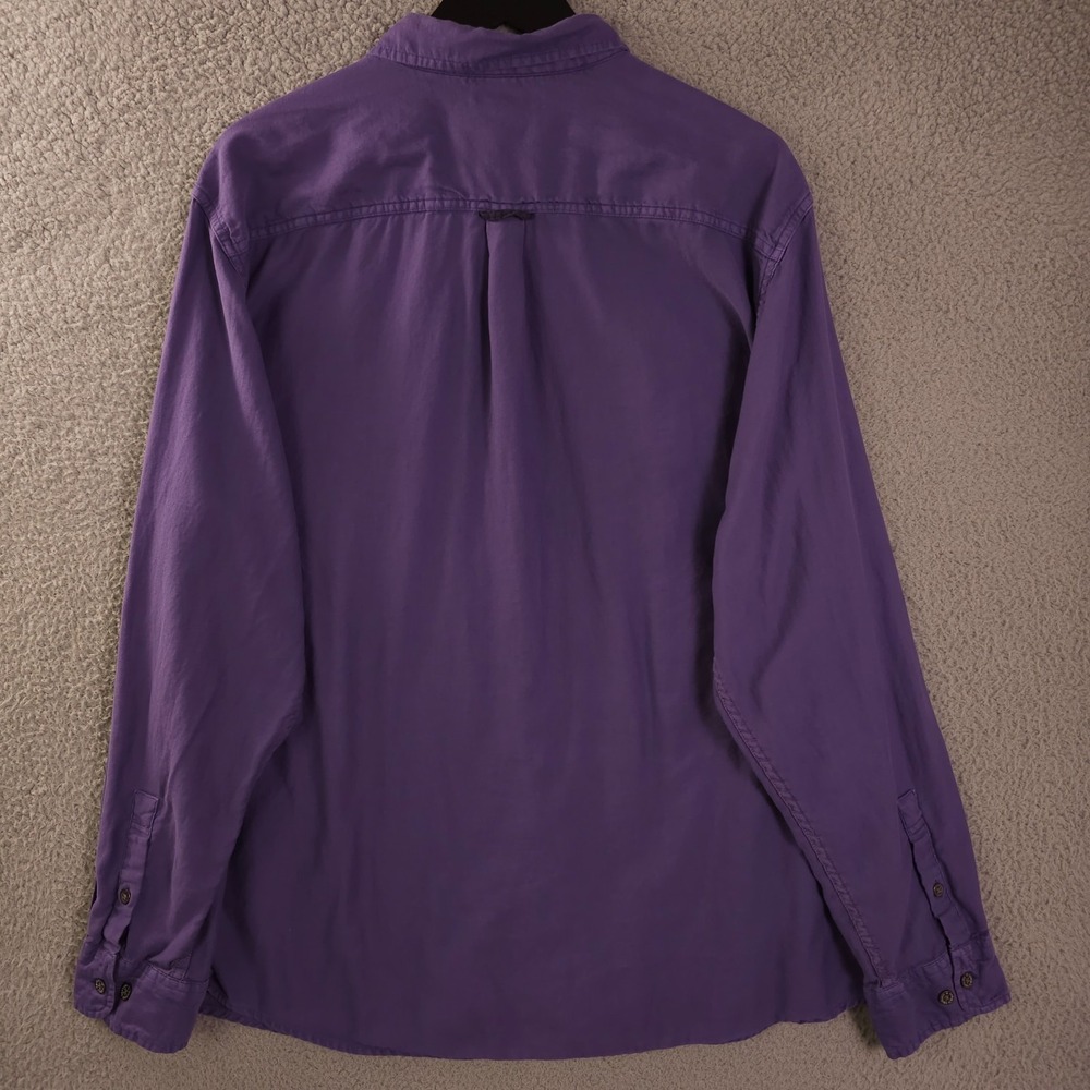 Carbon2Cobalt Shirt Mens XL Purple Long Sleeve Button Up Cotton Casual Preppy - Picture 3 of 10